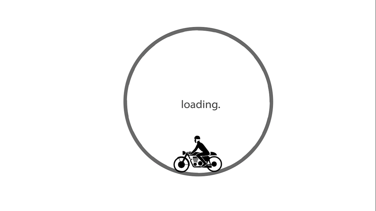 Loading motorcycle animation